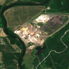 Aligned Conesville Industrial Park Campus site on 2022-06-30, Sentinel-2 satellite true color