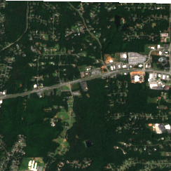 AWS Coweta County Campus site on 2024-08-11, Sentinel-2 satellite true color