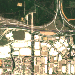 Fort Worth DFW1 site on 2018-08-25, Sentinel-2 satellite true color