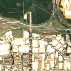 Fort Worth DFW1 site on 2025-08-08, Sentinel-2 satellite true color
