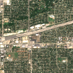 Dallas DFW3 site on 2018-08-25, Sentinel-2 satellite true color