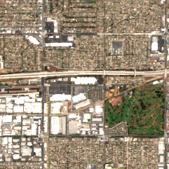 Hawthorne LAX4 site on 2022-08-31, Sentinel-2 satellite true color