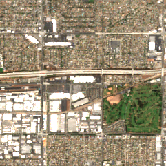 Hawthorne LAX4 site on 2024-08-25, Sentinel-2 satellite true color