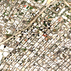 Colocation America Los Angeles (707 Wilshire Blvd) site on 2020-07-12, Sentinel-2 satellite true color