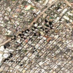 Colocation America Los Angeles (707 Wilshire Blvd) site on 2022-08-31, Sentinel-2 satellite true color