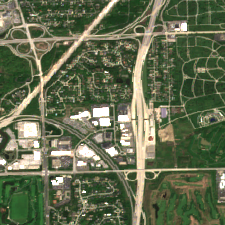 Colocation America Chicago (1808 Swift Dr, Oak Brook) site on 2018-05-16, Sentinel-2 satellite true color