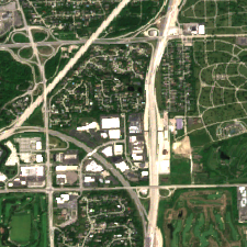 Colocation America Chicago (1808 Swift Dr, Oak Brook) site on 2024-05-19, Sentinel-2 satellite true color
