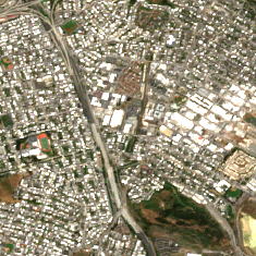 Colocation America San Francisco (200 Paul Ave) site on 2024-05-03, Sentinel-2 satellite true color
