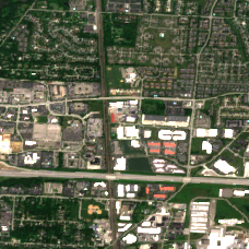 Cologix Columbus COL1 site on 2018-06-14, Sentinel-2 satellite true color