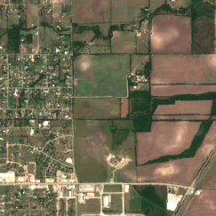 Dallas-Fort Worth (Red Oak) site on 2018-08-25, Sentinel-2 satellite true color