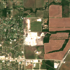 Dallas-Fort Worth (Red Oak) site on 2020-08-19, Sentinel-2 satellite true color