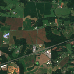 Compass Statesville Data Center Campus site on 2024-08-25, Sentinel-2 satellite true color