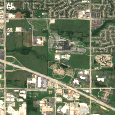Compass Tulsa site on 2025-08-18, Sentinel-2 satellite true color