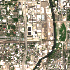 CoreSite CH2 site on 2024-05-19, Sentinel-2 satellite true color