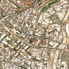 CoreSite Los Angeles LA2 (900 N Alameda) site on 2024-08-25, Sentinel-2 satellite true color