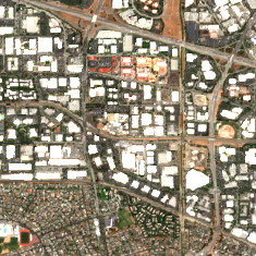 CoreSite SV7 site on 2018-07-09, Sentinel-2 satellite true color
