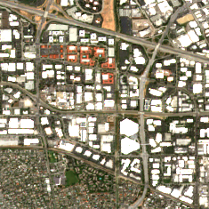 CoreSite Silicon Valley SV9 site on 2024-05-03, Sentinel-2 satellite true color