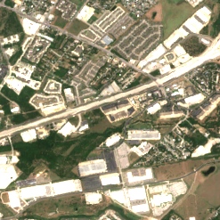 CyrusOne Austin I site on 2020-08-14, Sentinel-2 satellite true color