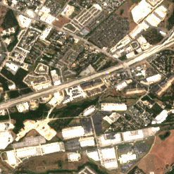 CyrusOne Austin I site on 2024-08-21, Sentinel-2 satellite true color