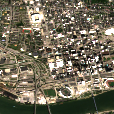 CyrusOne Cincinnati 7th Street site on 2020-09-19, Sentinel-2 satellite true color