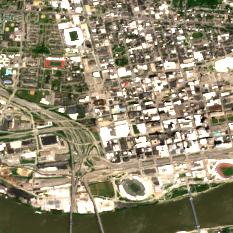 CyrusOne Cincinnati 7th Street site on 2022-06-18, Sentinel-2 satellite true color