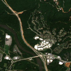 DartPoints Asheville Data Center (AVL01) site on 2022-09-13, Sentinel-2 satellite true color