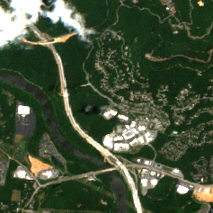 DartPoints Asheville Data Center (AVL01) site on 2024-06-24, Sentinel-2 satellite true color