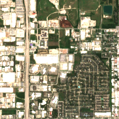 DataBank HOU1 site on 2025-07-29, Sentinel-2 satellite true color