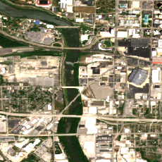 DataBank Indianapolis IND1 site on 2022-06-21, Sentinel-2 satellite true color