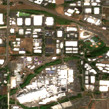 EdgeConneX Portland site on 2025-08-21, Sentinel-2 satellite true color