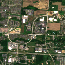 Edged Columbus (New Albany) site on 2018-06-14, Sentinel-2 satellite true color
