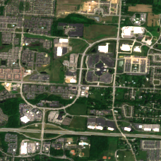 Edged Columbus (New Albany) site on 2022-06-03, Sentinel-2 satellite true color