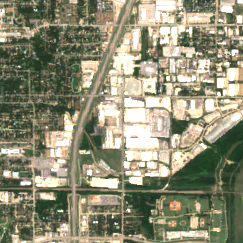 Edged Dallas (Irving) site on 2018-08-25, Sentinel-2 satellite true color