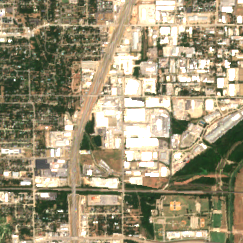 Edged Dallas (Irving) site on 2020-08-29, Sentinel-2 satellite true color
