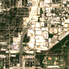 Edged Dallas (Irving) site on 2024-09-10, Sentinel-2 satellite true color