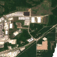 Edged Kansas City site on 2018-08-03, Sentinel-2 satellite true color