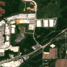 Edged Kansas City site on 2020-08-17, Sentinel-2 satellite true color