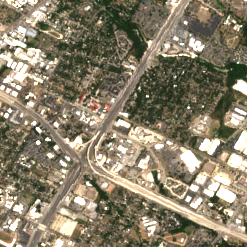 Element Critical Austin site on 2024-08-21, Sentinel-2 satellite true color