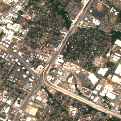 Element Critical Austin site on 2025-09-10, Sentinel-2 satellite true color