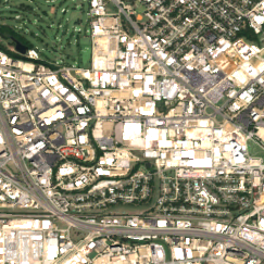 Equinix DA12 site on 2018-08-25, Sentinel-2 satellite true color
