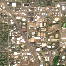 Equinix DE1 site on 2020-06-07, Sentinel-2 satellite true color