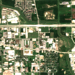 Equinix HO1 site on 2018-08-22, Sentinel-2 satellite true color