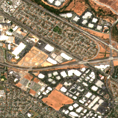 Equinix SV1 site on 2018-07-24, Sentinel-2 satellite true color
