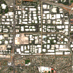 Equinix SV14 site on 2018-07-09, Sentinel-2 satellite true color