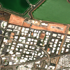 Equinix SV4 site on 2018-07-09, Sentinel-2 satellite true color