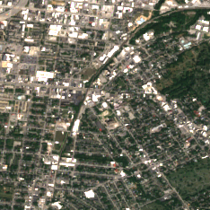 Downtown Louisville Data Center site on 2025-08-19, Sentinel-2 satellite true color