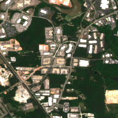 Raleigh Data Center site on 2018-05-09, Sentinel-2 satellite true color