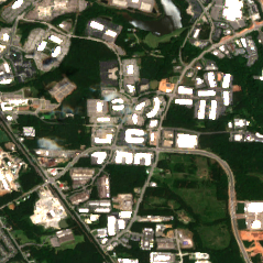Raleigh Data Center site on 2022-05-28, Sentinel-2 satellite true color