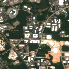 Raleigh Data Center site on 2024-08-25, Sentinel-2 satellite true color
