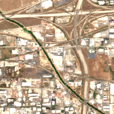 Downtown Salt Lake City Data Center site on 2020-08-15, Sentinel-2 satellite true color